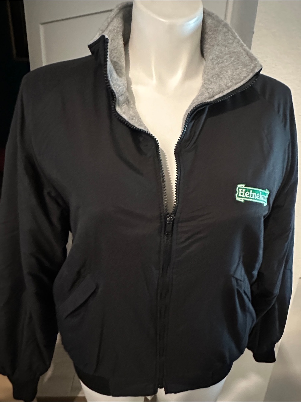 Black Zip-Front Unisex Jacket